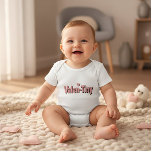 Valen-Tiny Cute & Funny Valentine Outfit for  Baby Bodysuit