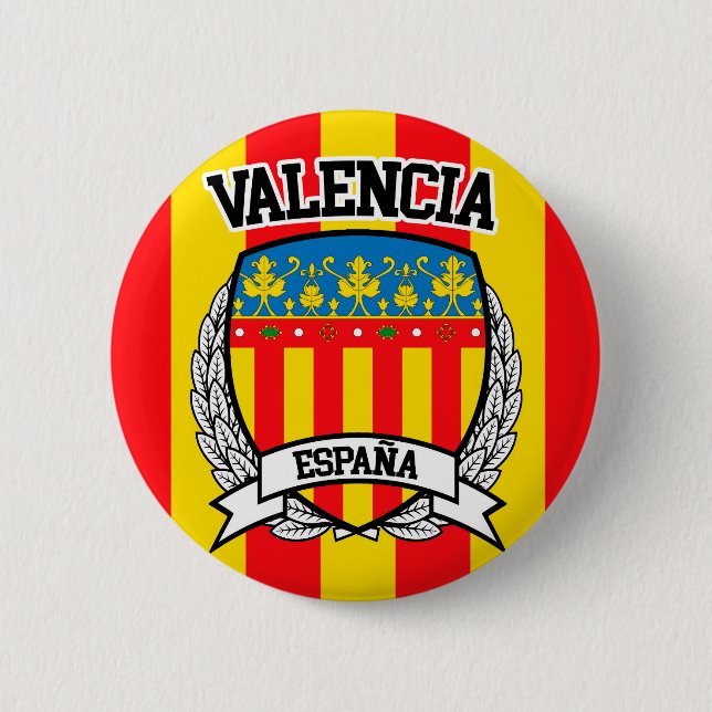 Valencia 6 Cm Round Badge (Front)
