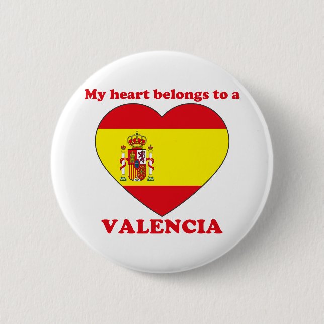 Valencia 6 Cm Round Badge (Front)
