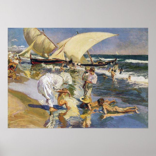 Valencia Beach in the Morning Light Poster (Front)