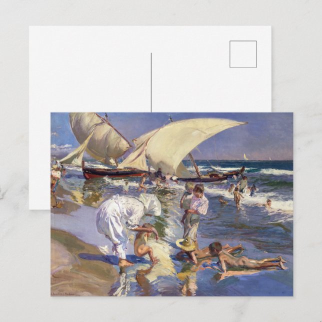Valencia Beach Morning Light | Joaquín Sorolla | Postcard (Front/Back)