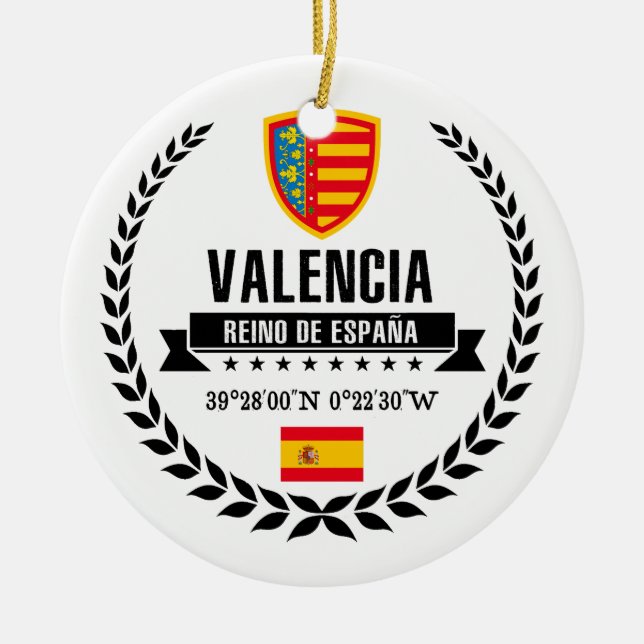 Valencia Ceramic Tree Decoration (Front)