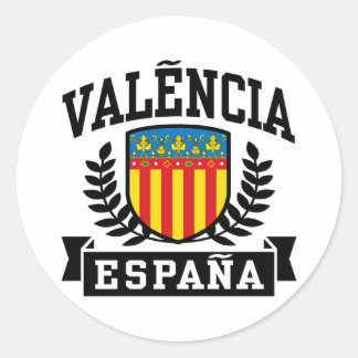 Valencia Espana Classic Round Sticker
