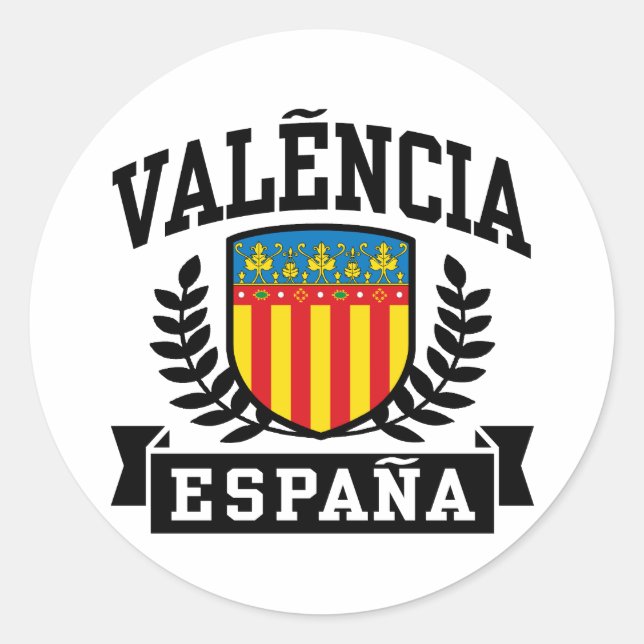Valencia Espana Classic Round Sticker (Front)