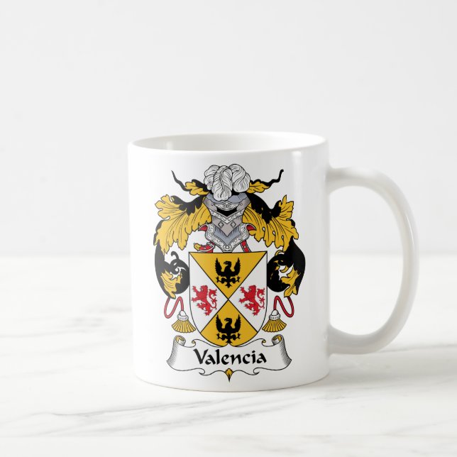 Valencia Family Crest Coffee Mug (Right)