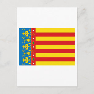 Valencia flag postcard