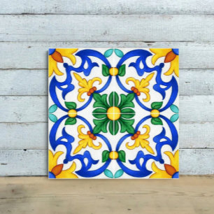 Valencia Garden Spanish Blue Green Mediterranean Tile