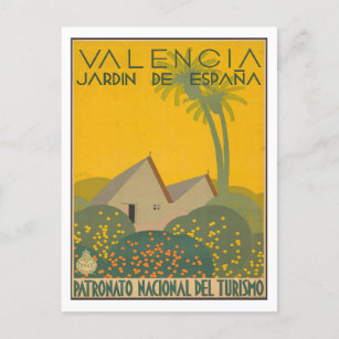 Valencia - Jardin De Espana - Spain Postcard