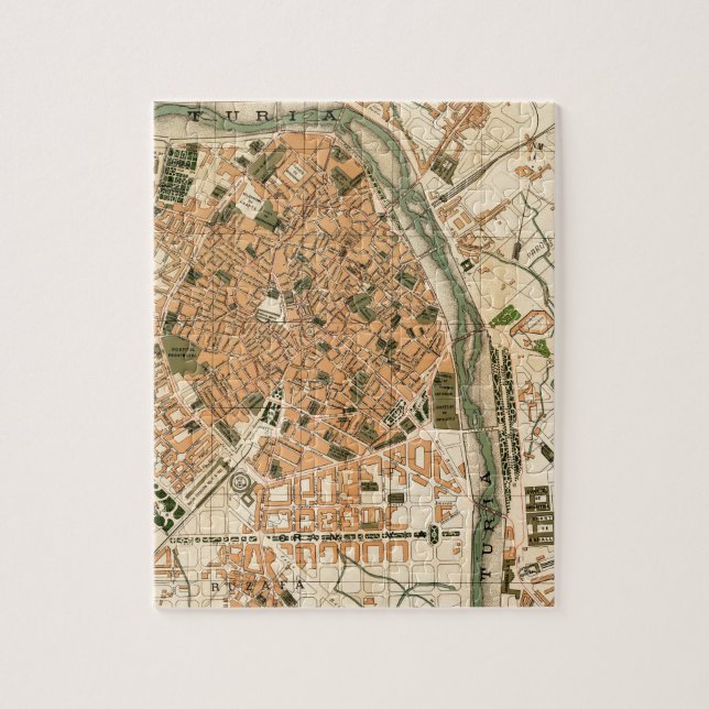 Valencia Spain 1904 Jigsaw Puzzle (Vertical)