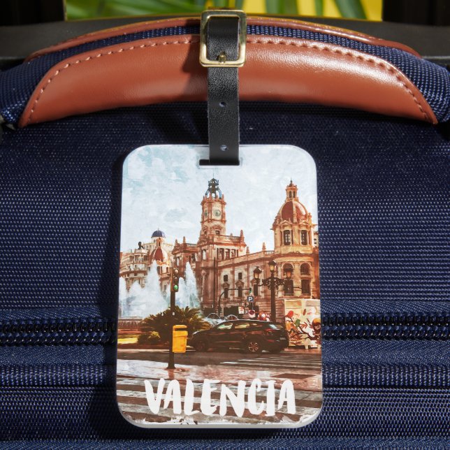 Valencia Spain Architecture Travel Luggage Tag (Front Insitu 2)