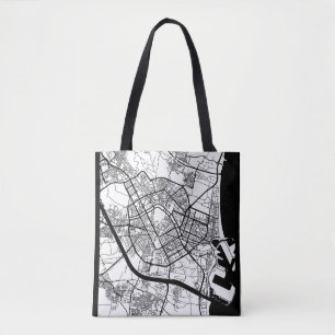 Valencia Spain Map Tote Bag