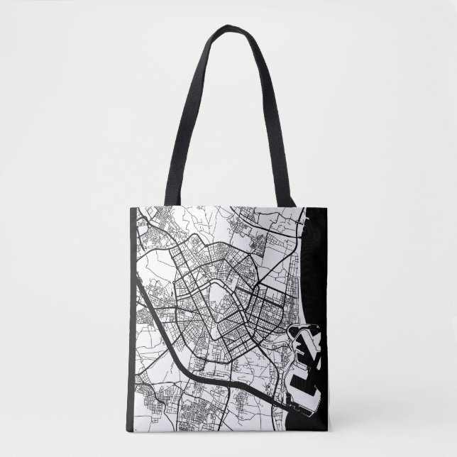Valencia Spain Map Tote Bag (Front)