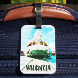 Valencia Spain Palau de les Arts Reina Sofía Luggage Tag
