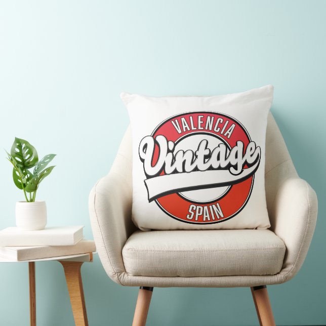 valencia spain retro style logo cushion (Chair)