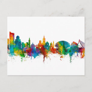 Valencia Spain Skyline Postcard