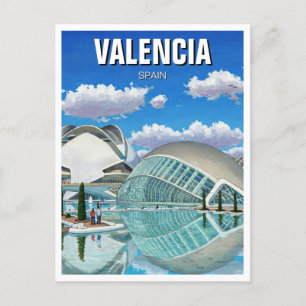 Valencia Spain Travel Postcard