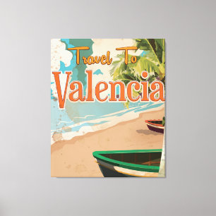 Valencia,Spain Vintage vacation Poster Canvas Print