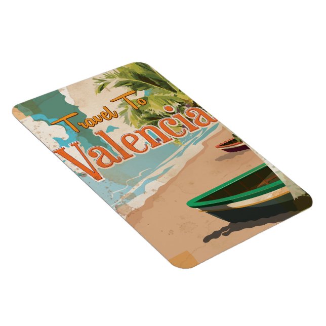Valencia,Spain Vintage vacation Poster Magnet (Right Side)