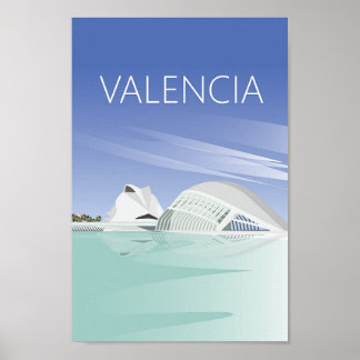 Valencia travel poster  spain 