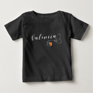 Valencian Flag Heart, Valencia, Spain Baby T-Shirt