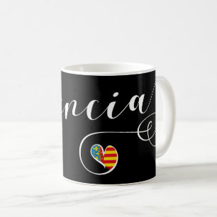 Valencian Flag Heart, Valencia, Spain Coffee Mug