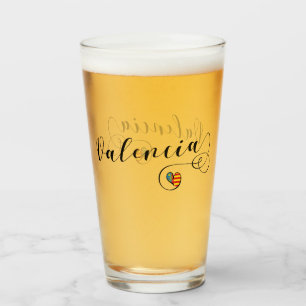 Valencian Flag Heart, Valencia, Spain Glass