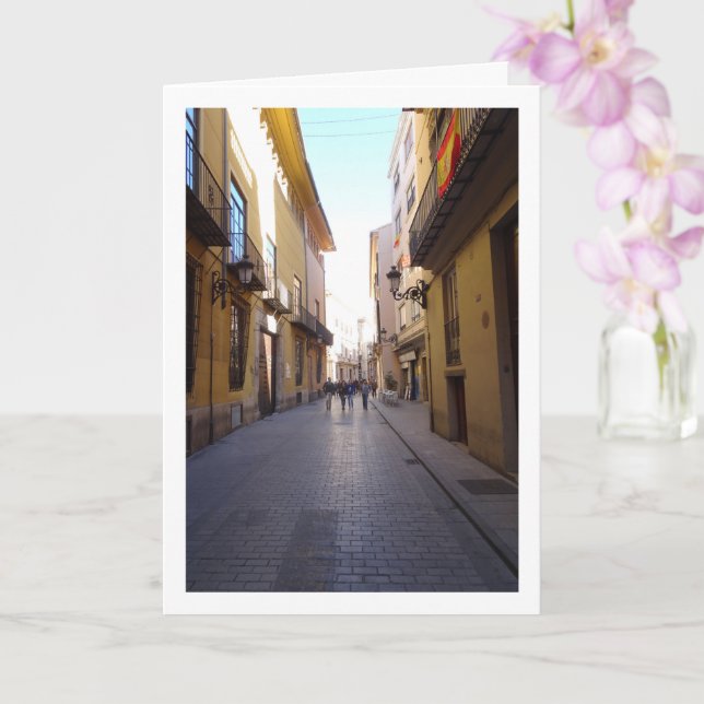 Valencian Portrait, Valencia City, España Card (Orchid)