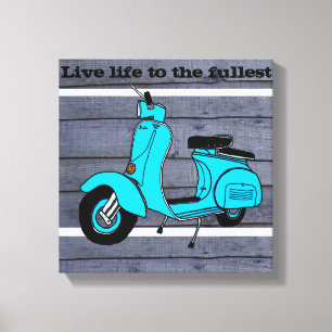 Valenetina the retro bike canvas print