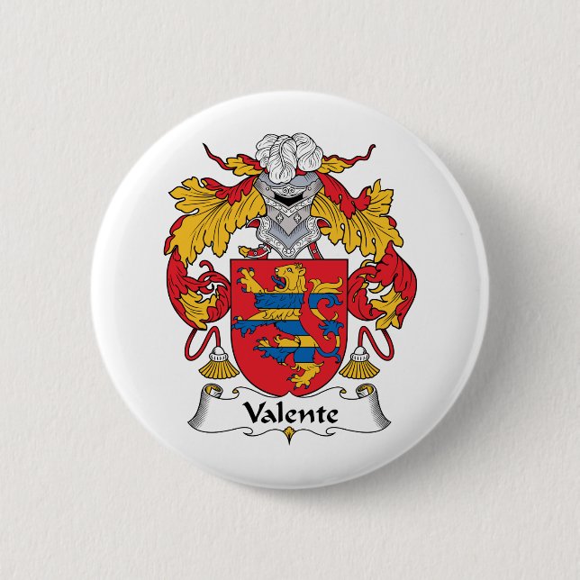 Valente Family Crest 6 Cm Round Badge (Front)