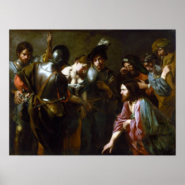 Valentin de Boulogne Christ and the Adulteress Poster (Front)