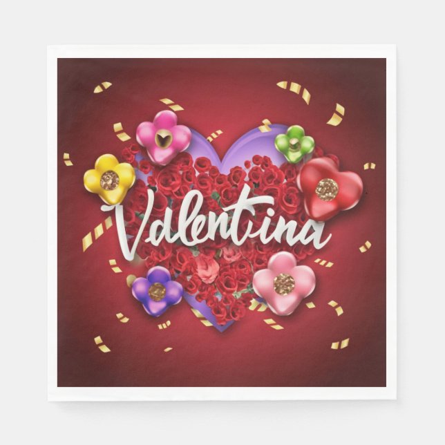 Valentina Birthday Napkin (Front)