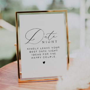 VALENTINA Elegant Minimalist Date Night Ideas Game Invitation