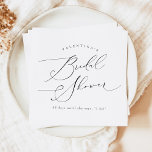 VALENTINA Elegant Minimalist Script Bridal Shower Napkin<br><div class="desc">The Valentina Collection features an elegant handwritten calligraphy script font and classic minimalist design. The timeless look will add the perfect touch to any bridal shower theme or colour scheme. Shop the entire collection for a cohesive aesthetic.</div>