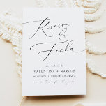 VALENTINA Elegant Minimalist Script Save the Date Invitation<br><div class="desc">The Valentina Collection features an elegant handwritten calligraphy script font and classic minimalist design. The timeless look will add the perfect touch to any wedding theme or colour scheme. Shop the entire collection for a cohesive aesthetic.</div>