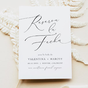 VALENTINA Elegant Minimalist Script Save the Date Invitation