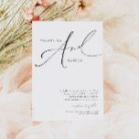 VALENTINA Elegant Minimalist Script Wedding Invitation<br><div class="desc">The Valentina Collection features an elegant handwritten calligraphy script font and classic minimalist design. The timeless look will add the perfect touch to any wedding theme or colour scheme. Shop the entire collection for a cohesive aesthetic.</div>