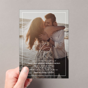 Valentina Photo Modern Wedding Acrylic Invitations