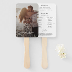 Valentina Photo Modern Wedding Hand Fan