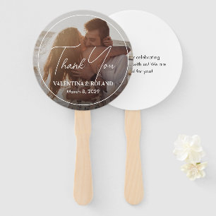 Valentina Photo Modern Wedding Hand Fan