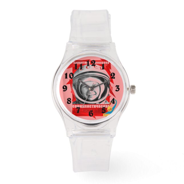 Valentina Tereshkova FIRST WOMAN IN SPACE Wrist Wa Watch (Front)