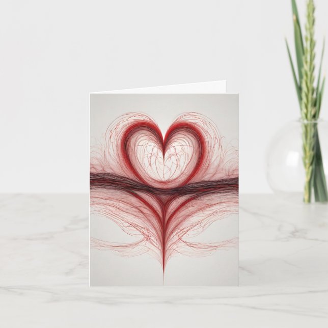 Valentine 1 heart, Valentine card, AI generated, Thank You Card (Front)