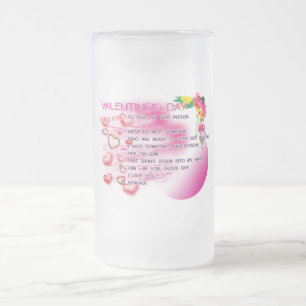 Valentine 2026 Beer Glass Frosted Glass Beer Mug