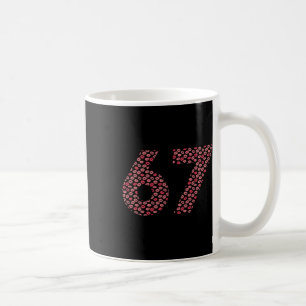 Valentine 67 Funny Kissy Lips Red Lipstick Kiss Si Coffee Mug