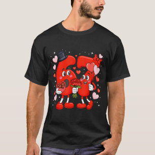 Valentine 67 Meme Funny Six Seven Love Hearts Flow T-Shirt