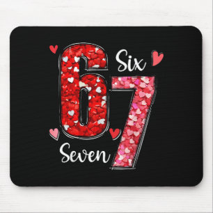 Valentine 67 Six Seven Meme Rose Hearts Valentine’ Mouse Mat