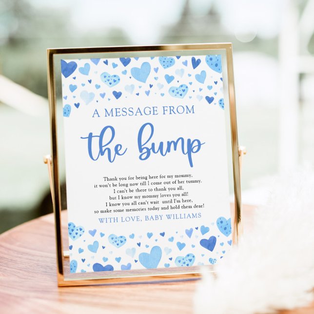 Valentine A Message From The Bump Baby Shower Sign (Creator Uploaded)
