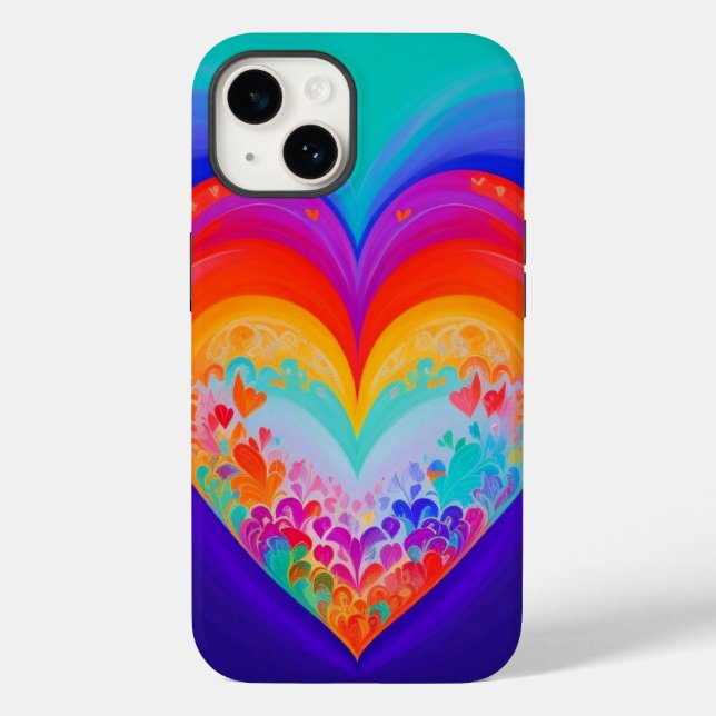 Valentine Abstract Hearts  Case-Mate iPhone Case (Back)