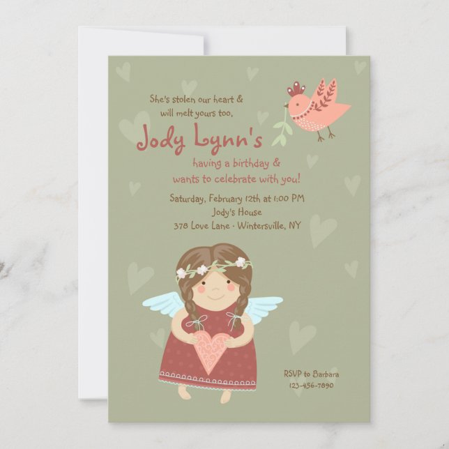 Valentine Angel Invitation (Front)