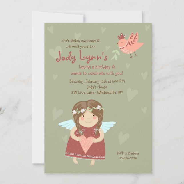 Valentine Angel Invitation (Front)