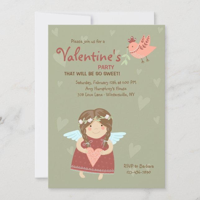 Valentine Angel Invitation (Front)